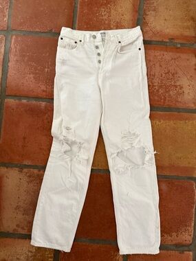 Agolde White Distressed 90s Jeans